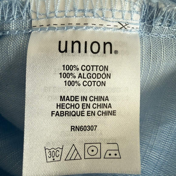 NWT Union Mens Blue XXL Short Sleeve Button Down Shirt Leisure Casual Office - Picture 12 of 14